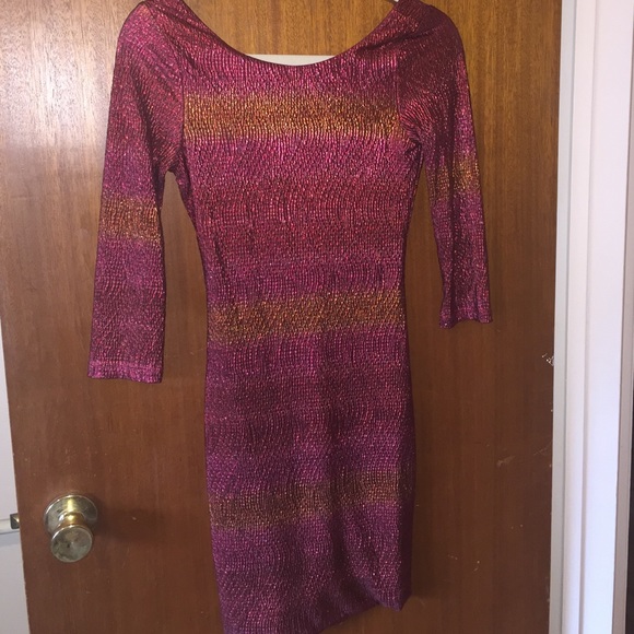Charlotte Russe metallic Burgundy party dress