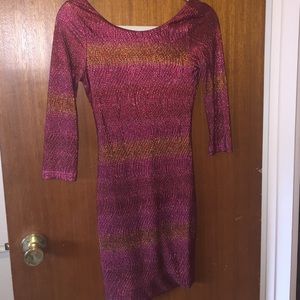 Charlotte Russe metallic Burgundy party dress