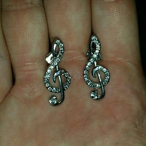 Music note earrings