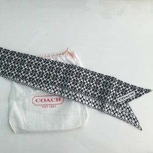 New Coach Silk Scarf (Reversible) 100% Silk