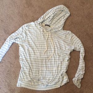 Brandy Melville baby blue & white hoodie
