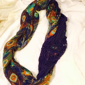 🚫SOLD🚫 Target Peacock Infinity Scarf