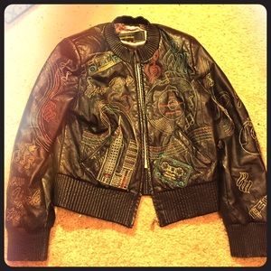 Rocawear Music Genuine Leather Jacket