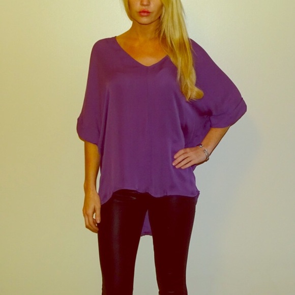 Emerson Thorpe purple silk top
