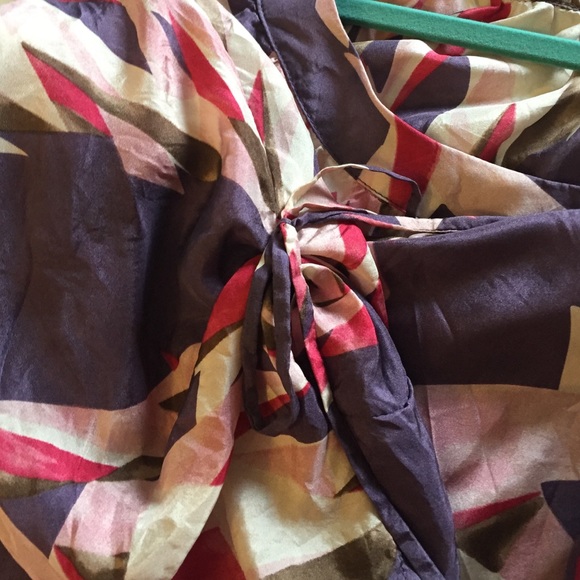 F21 Flower Silk Blouse - Picture 2 of 2