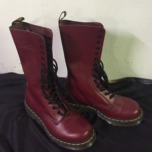 Dr. Martens Burgundy Combat Boot