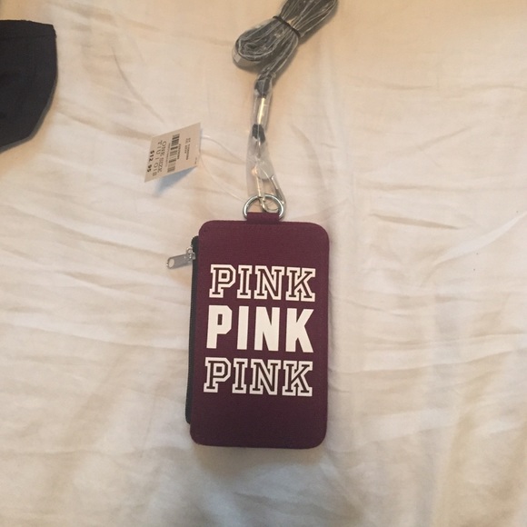 PINK Maroon necklace wallet