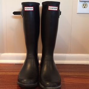 Hunter Rain Boots in Black Size 9