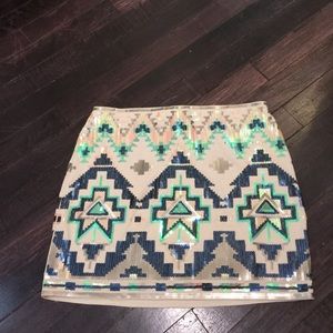 Aztec mini skirt