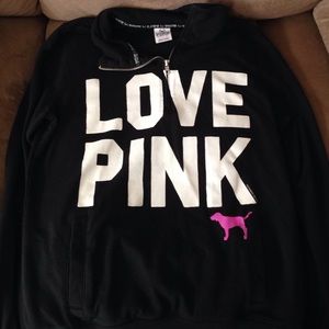 PINK half zip sweatshirt