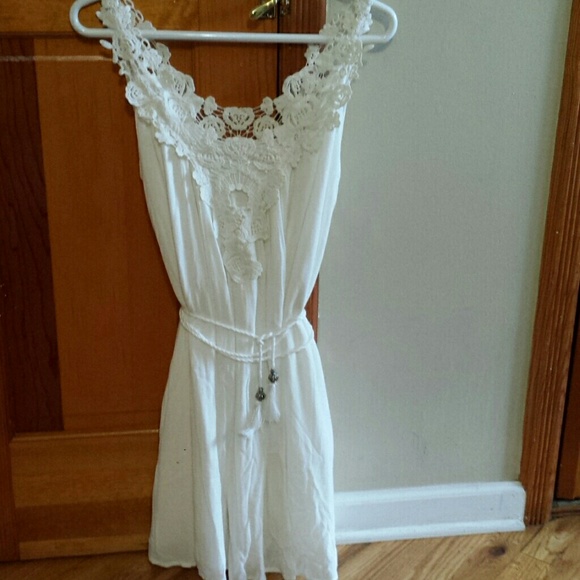 White Grecian dress