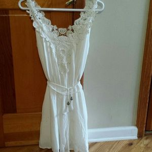 White Grecian dress