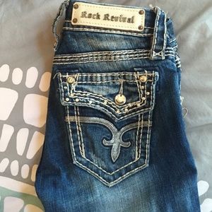 Nice Rock Revival Boot Cut Jeans