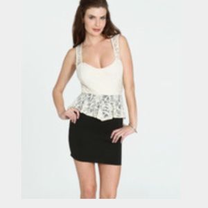 Sexy lace peplum dress from Arden B