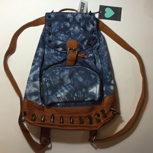 Kendall & Kylie Denim Acid Wash Backpack