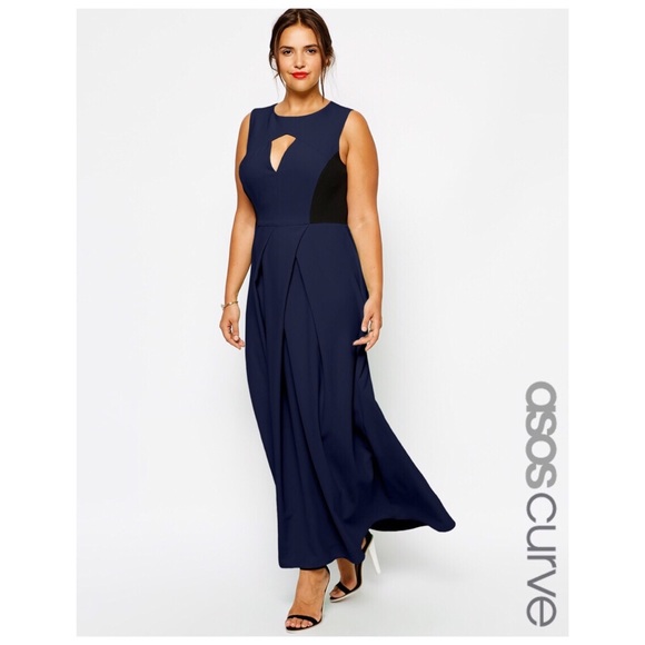 🎉🌟 Host Pick 🌟🎉 ASOS Curve Navy Maxi Dress