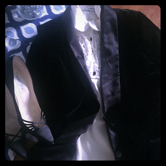 Lauren Conrad Velvet Tuxedo Blazer NWOT