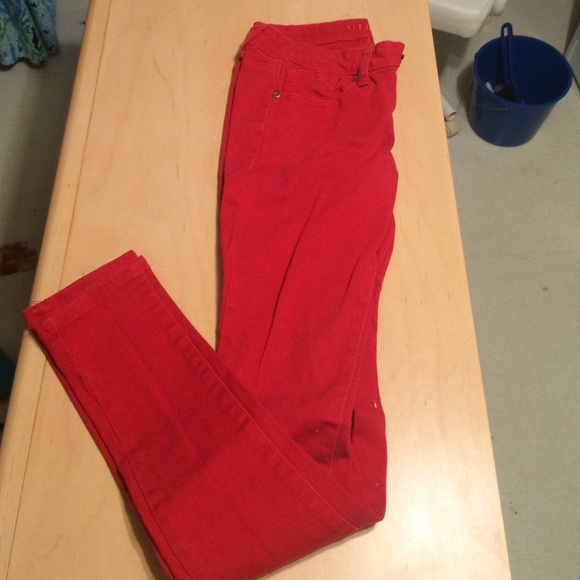 Red jeans