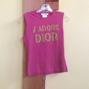 Vintage Dior pink tank top