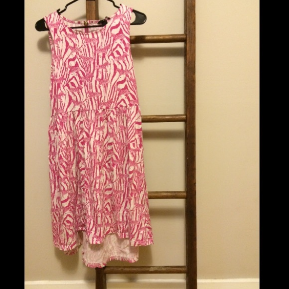 Pink zebra patterned dress