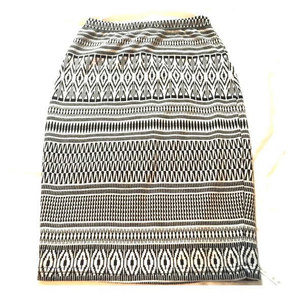 Black&White tribal pencil skirt