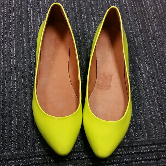 Madewell sidewalk skimmer Citron flat size 8 1/2
