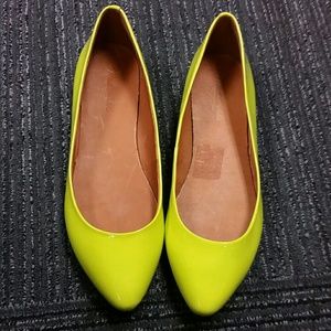 Madewell sidewalk skimmer Citron flat size 8 1/2