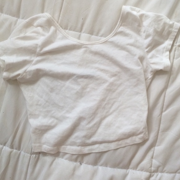Brandy Melville white cropped tee - Picture 1 of 3