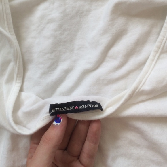 Brandy Melville white cropped tee - Picture 3 of 3