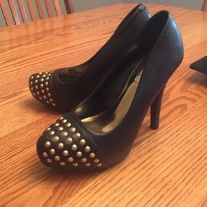 Black studded heels