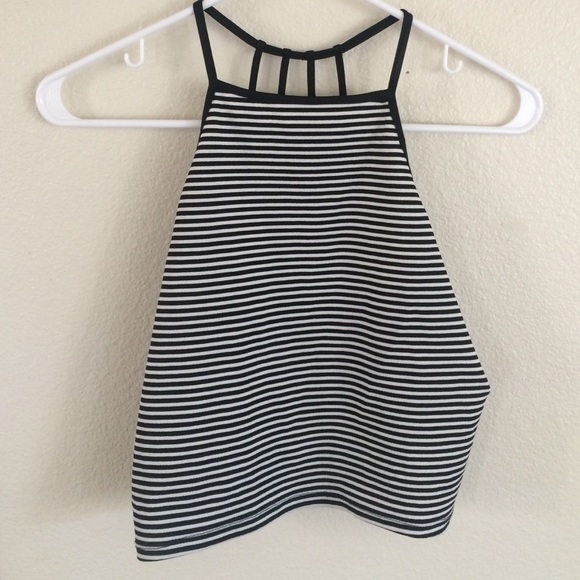 Striped halter top