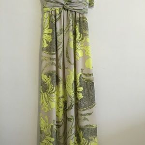 Jessica Simpson Strapless Floral Print Maxi Dress