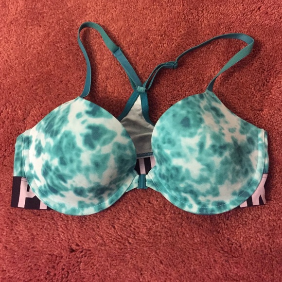 Blue Tie dye Racerback Bra