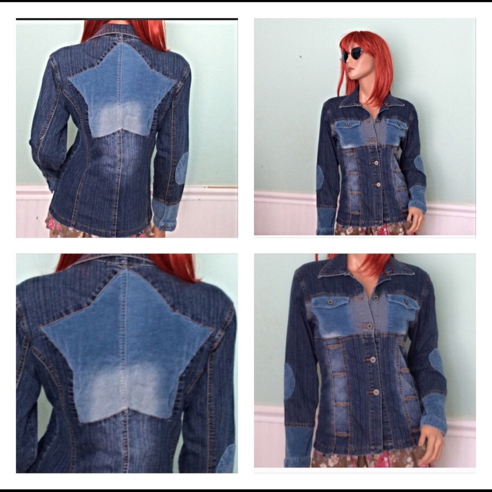 Mixed media denim and corduroy vintage jacket