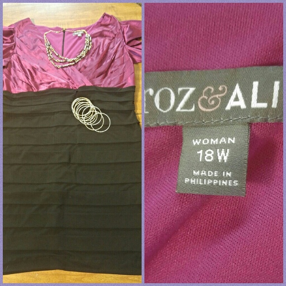 Roz & Ali flutter sleeve banded bottom dress