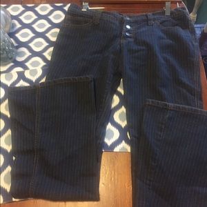 Bebe super low rise flared jeans