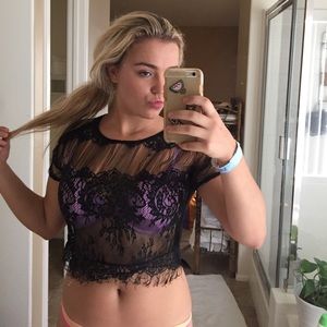 Seethrough floral black tank. Best with bandue