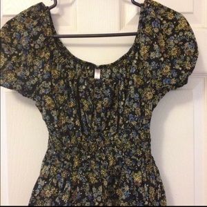 Floral babydoll shirt