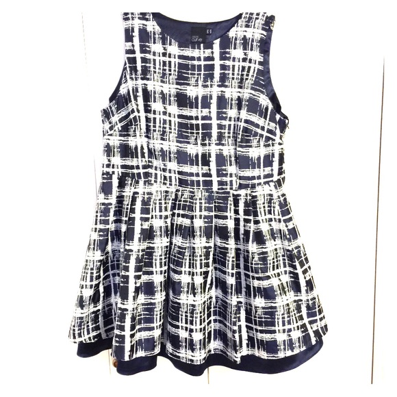 ASOS Curve Skater Dress in Sketchy Check