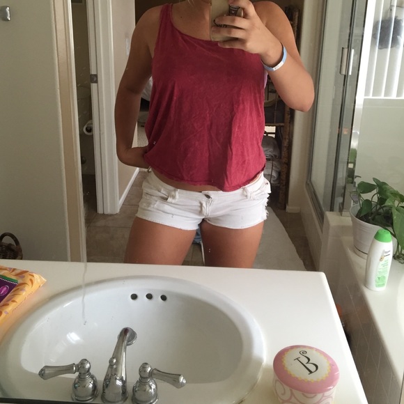 Hollister white shorts