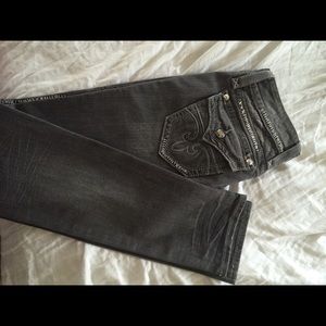 Rock Revival grey skinny jeans.
