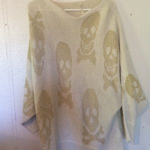 Off shoulder light sweater