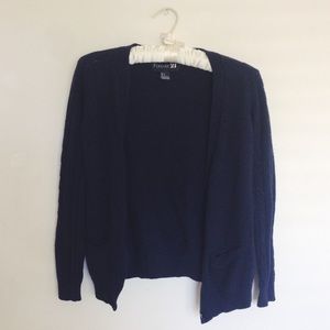 Navy Cable Knit Essential Cardigan💕