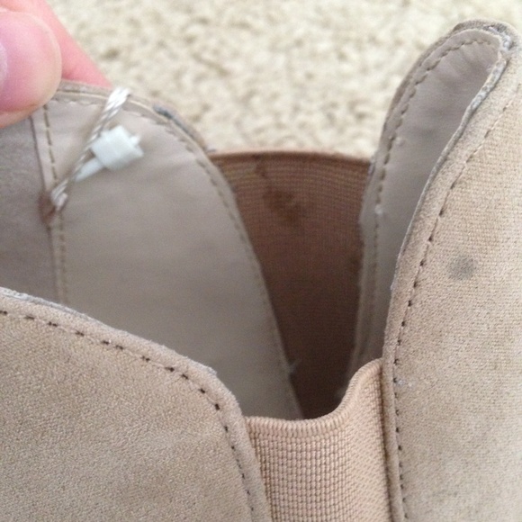 Zara Tan Beige Camel Suede Ankle Boots Booties - Picture 3 of 4