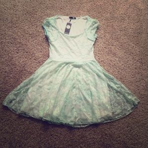 Mint Lace skater dress