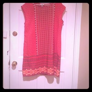 patterned pink dress!