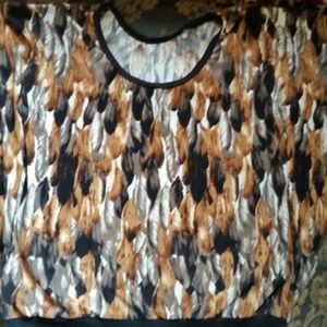 Cute brown and black bubble top