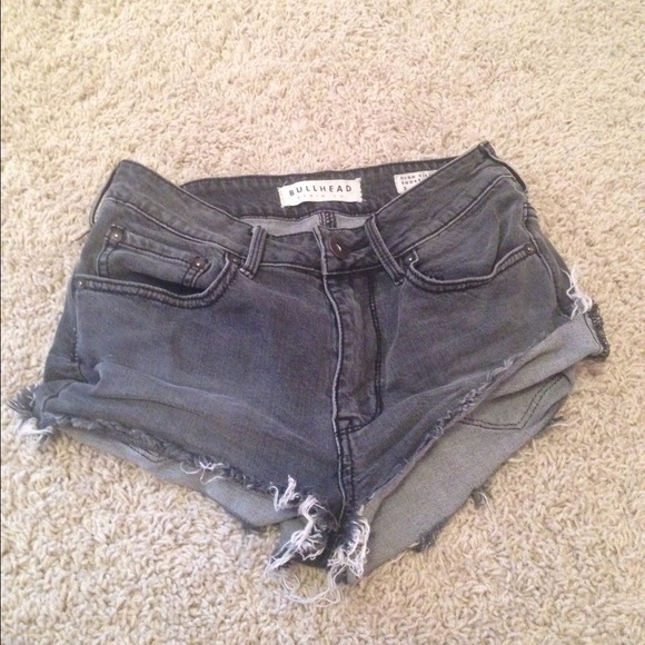 Black Bullhead Denim Shorts