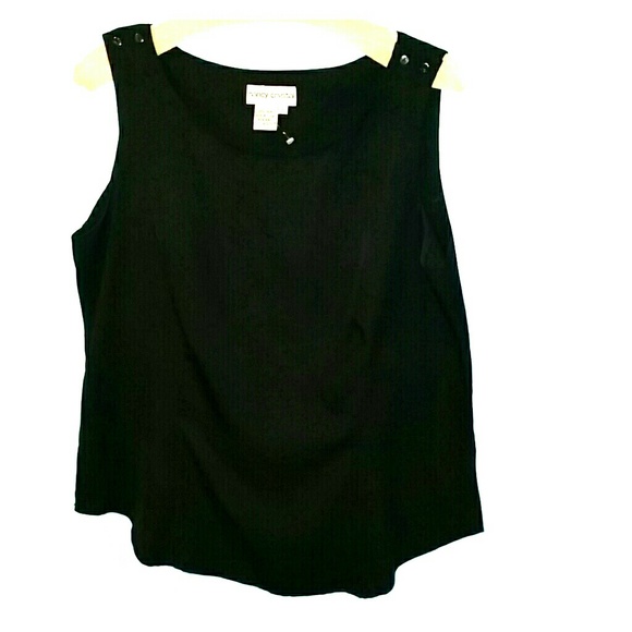 Nancy Crystal Black Silk Tank Undershirt
