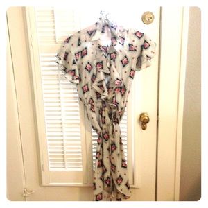Tucker Floral Print Wrap Dress Sz P/XS